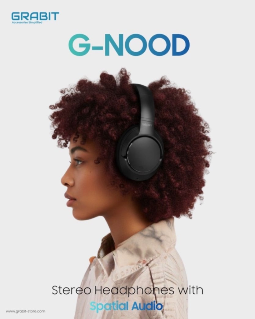 Grabit G-NOOD Wireless Over Ear Headphones Black With Warranty