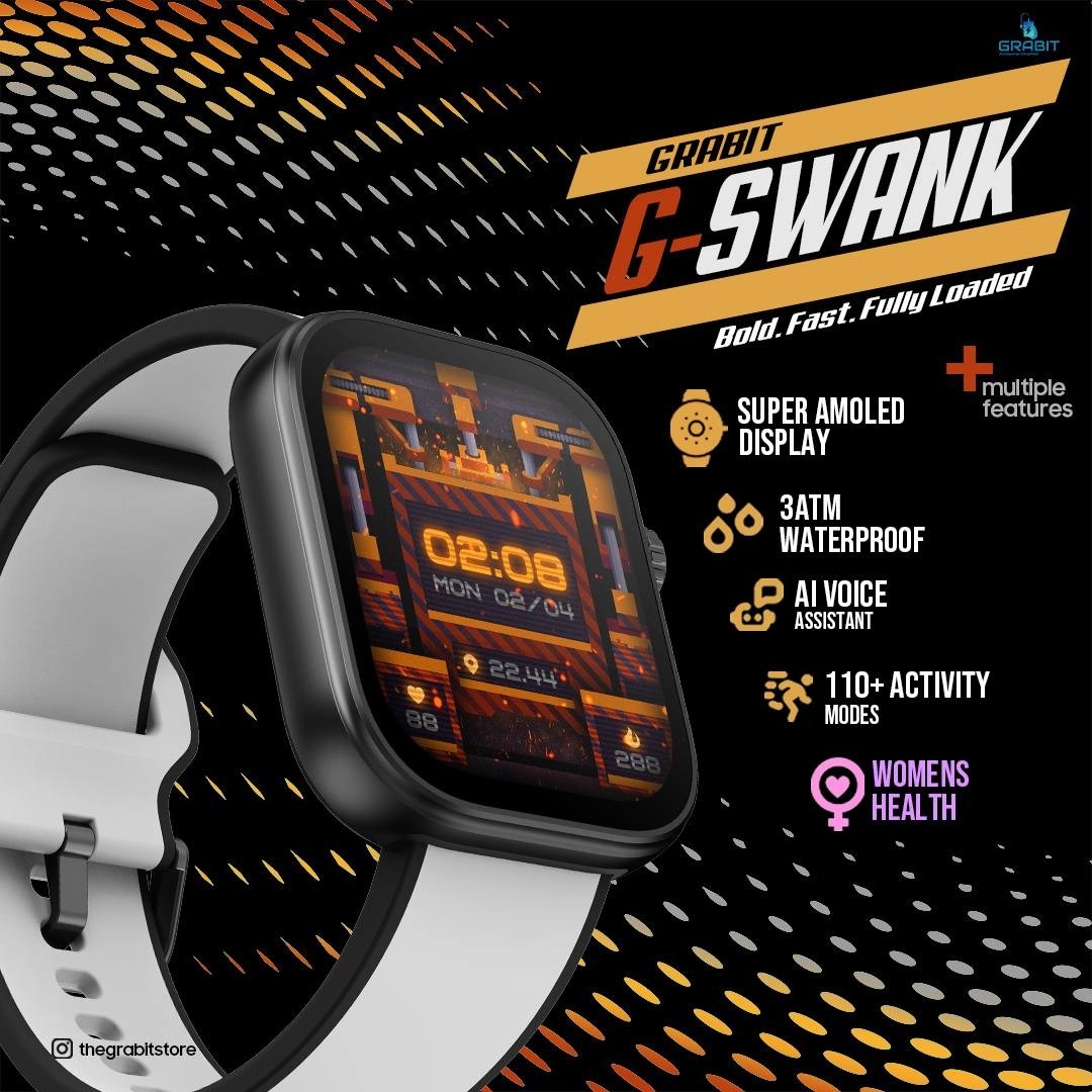 GRABIT G-SWANK Bluetooth Calling Smartwatch