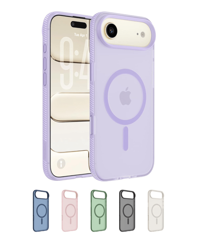 Belkin Case for iPhone Air MagSafe Compatible - SheerForce Magnetic Phone Cover - Slim, Shockproof, Anti-Yellowing, Drop Protection - Lavender