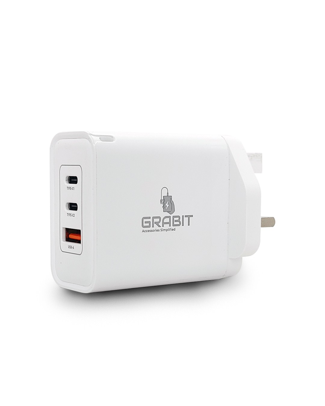 Grabit GaN 65W Charger White – GTC-300 With Warranty