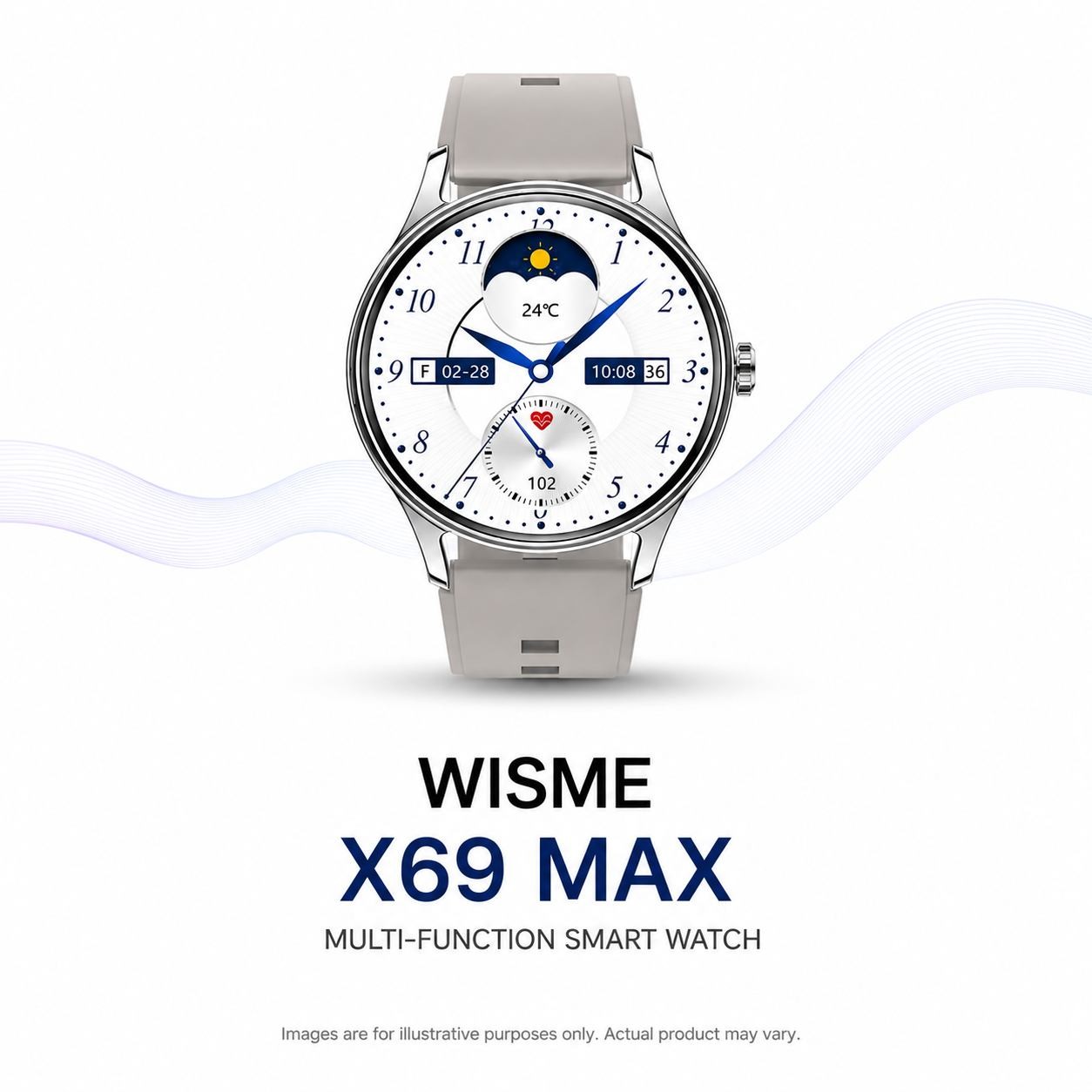 Wisme X69 Max Smart Watch with 3 Interchangeable Straps