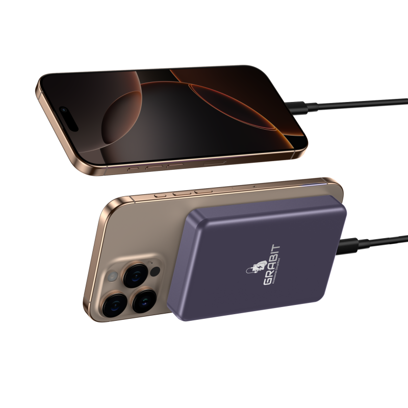 Grabit Power Bank 10000mAh Purple – GMAG-100P With Warranty