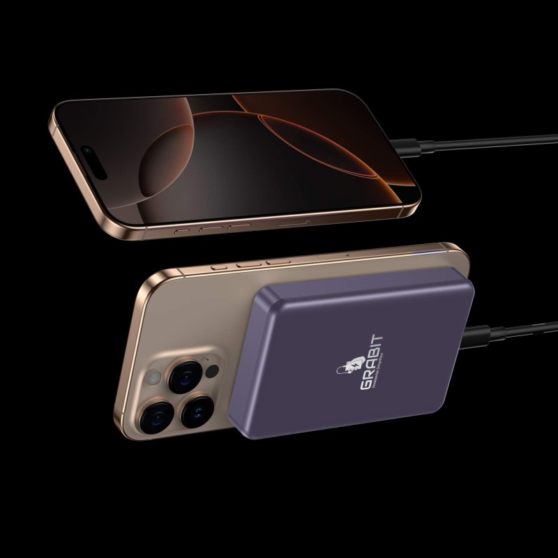 Grabit Power Bank 10000mAh Purple  GMAG 100P With Warranty